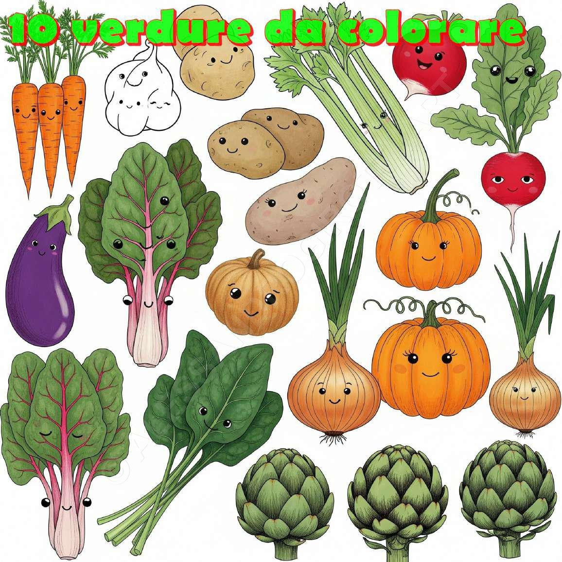 cover verdura da colorare
