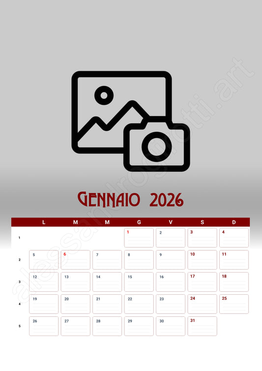 calendario mensile base - me2