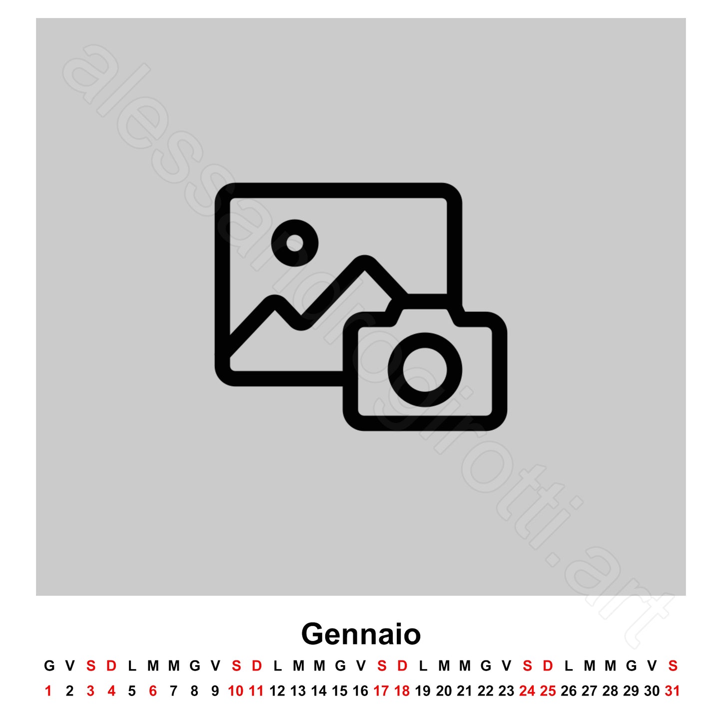 calendario quadrato base