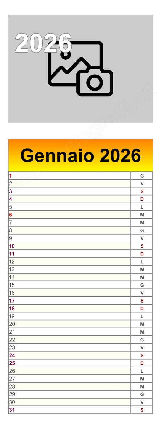 calendario slim base