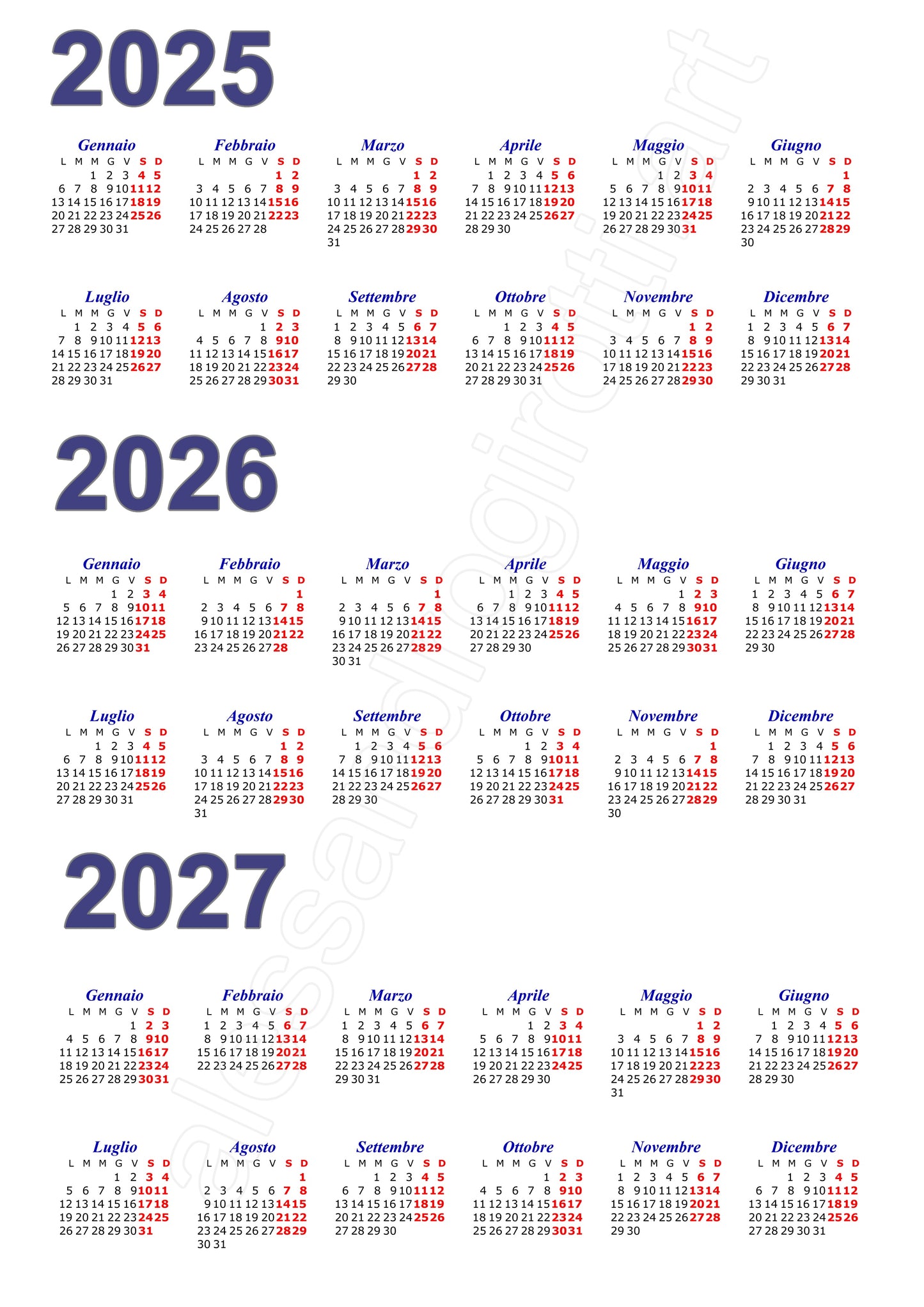 calendario triennale base tn1