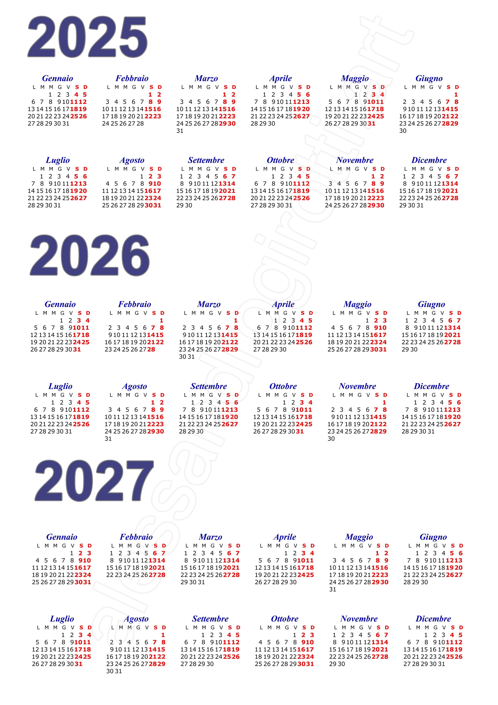 calendario triennale base tn1
