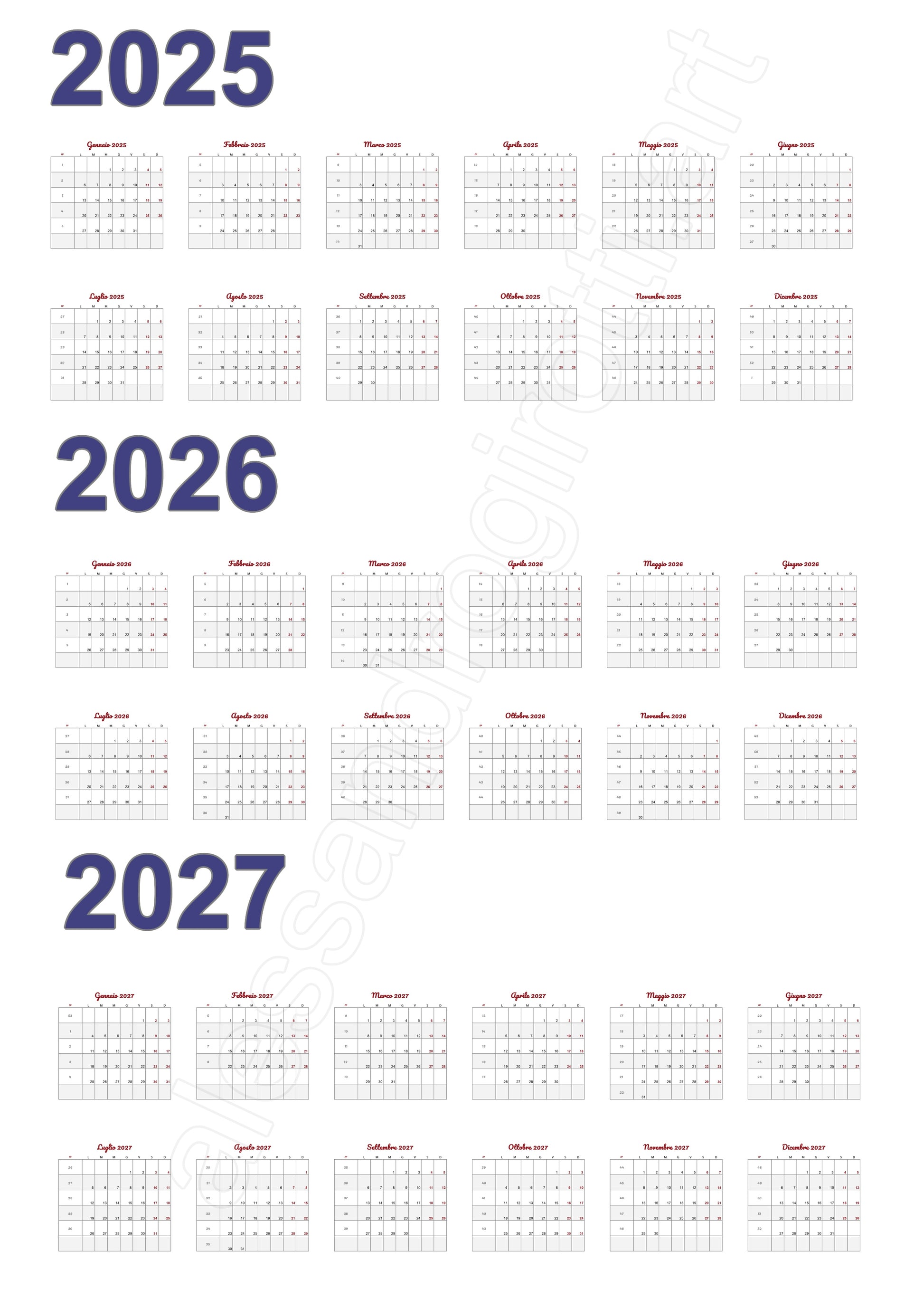 calendario triennale base tn2