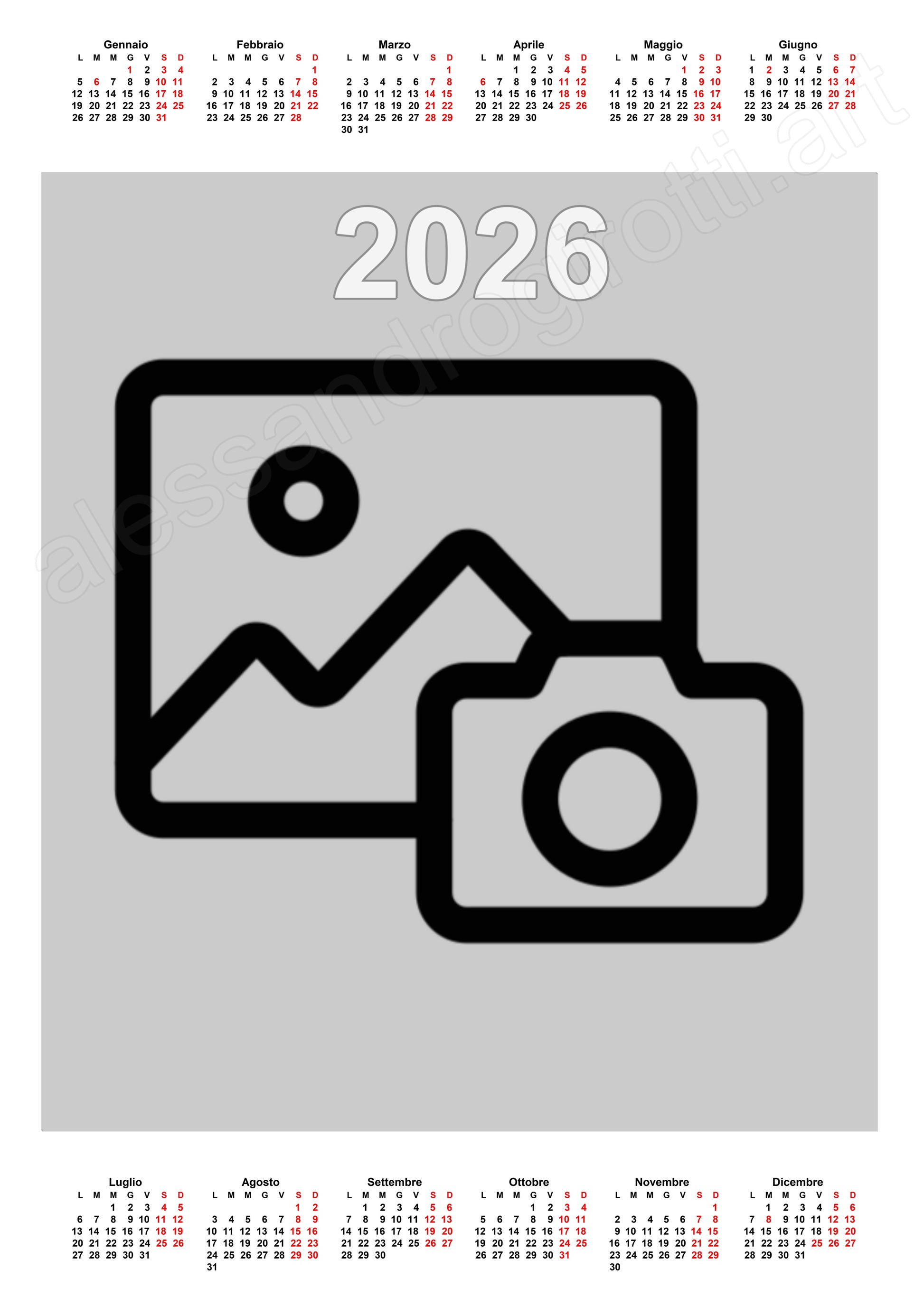 calendario annuale base centrale