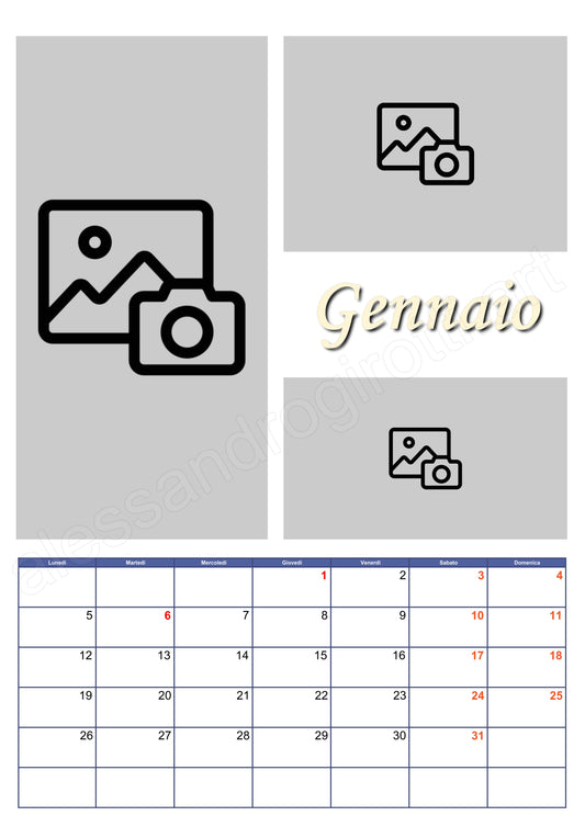 calendario mensile collage me