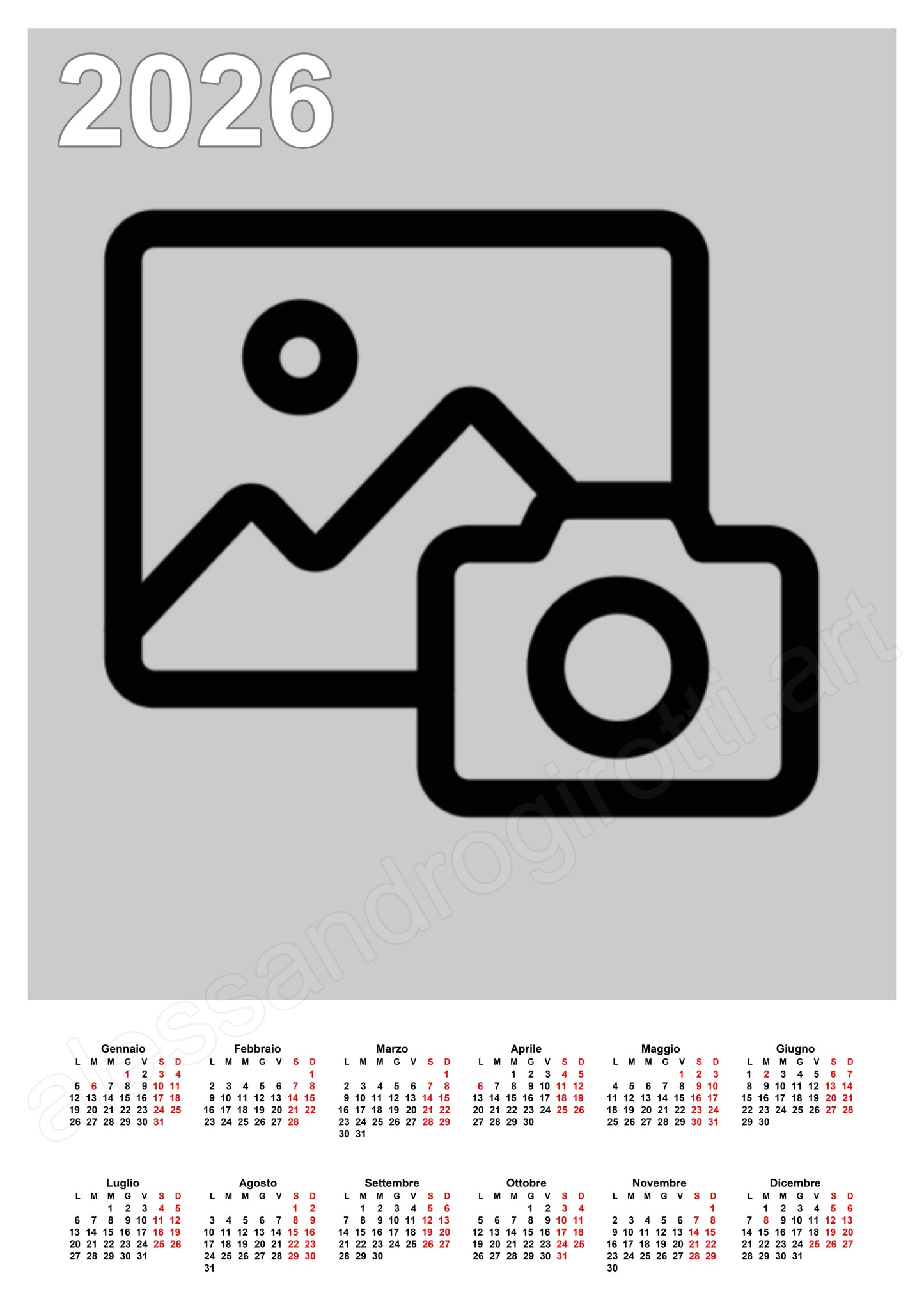 calendario annuale base large