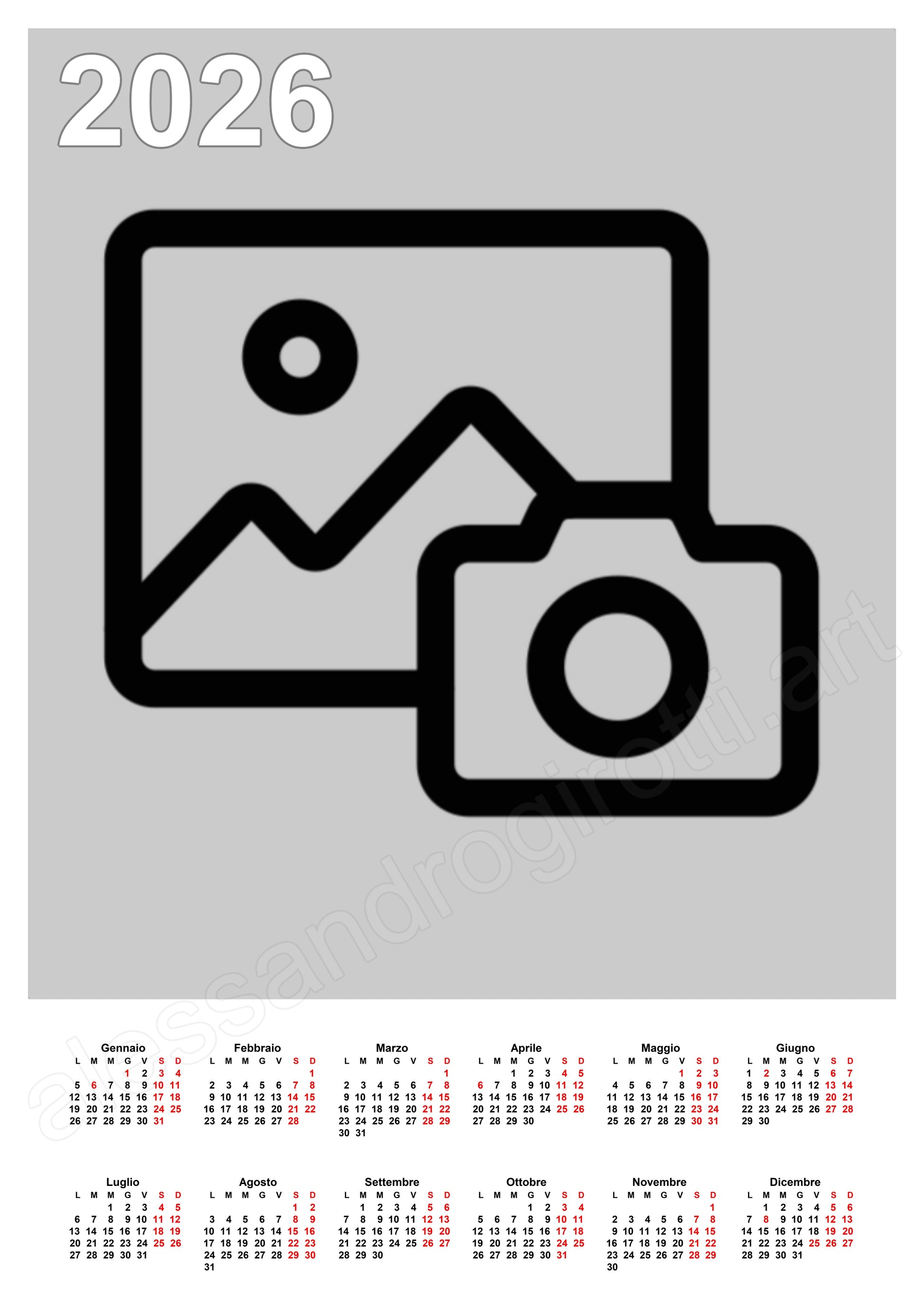 calendario annuale base large