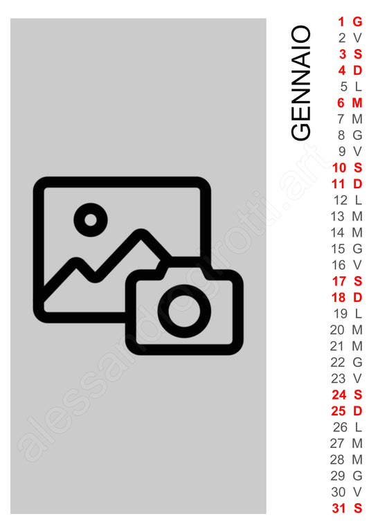 calendario mensile laterale