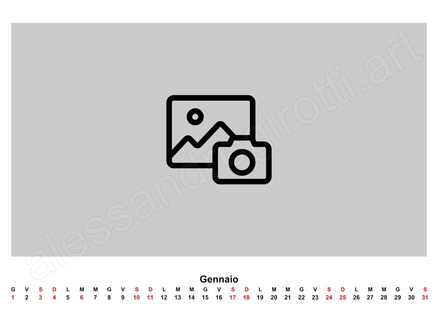 calendario mensile data in basso
