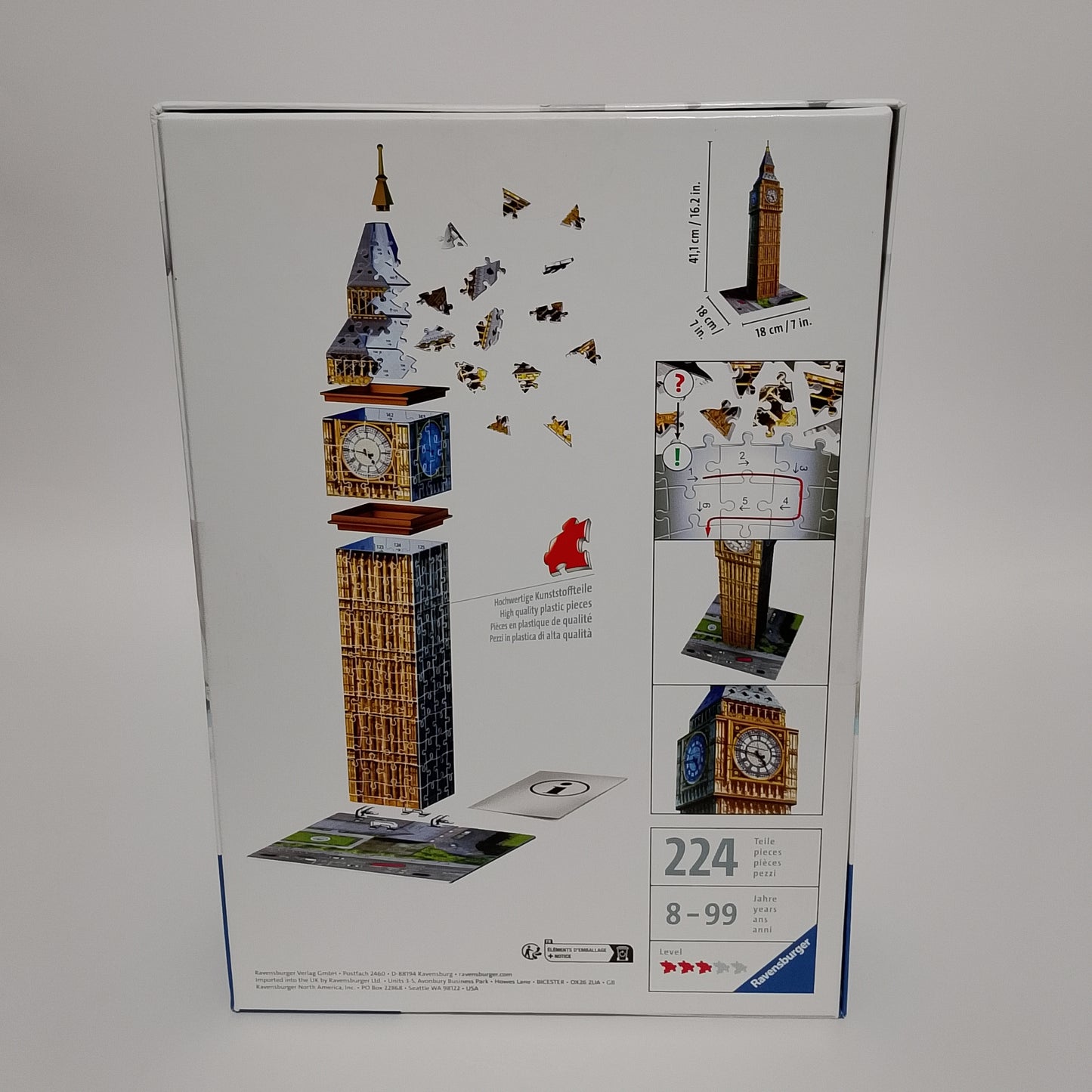 puzzle 3d big ben retro