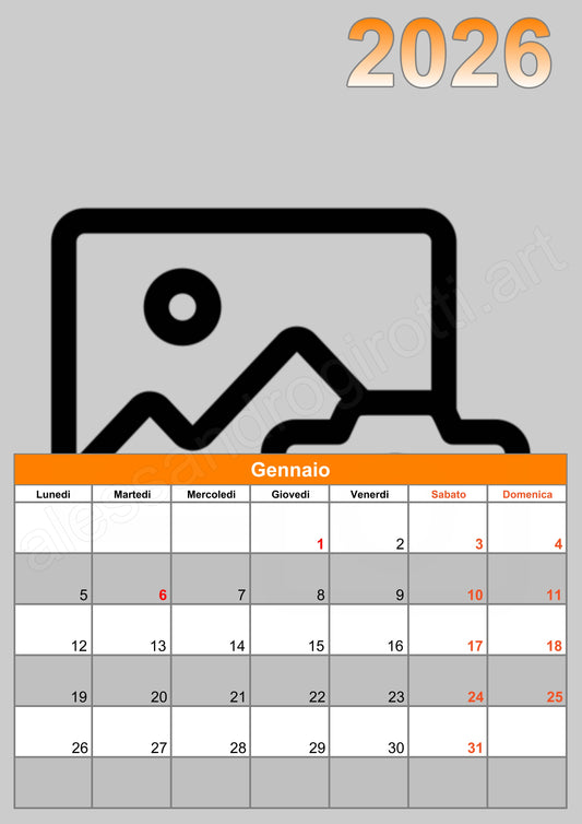calendario mensile sfondo verticale