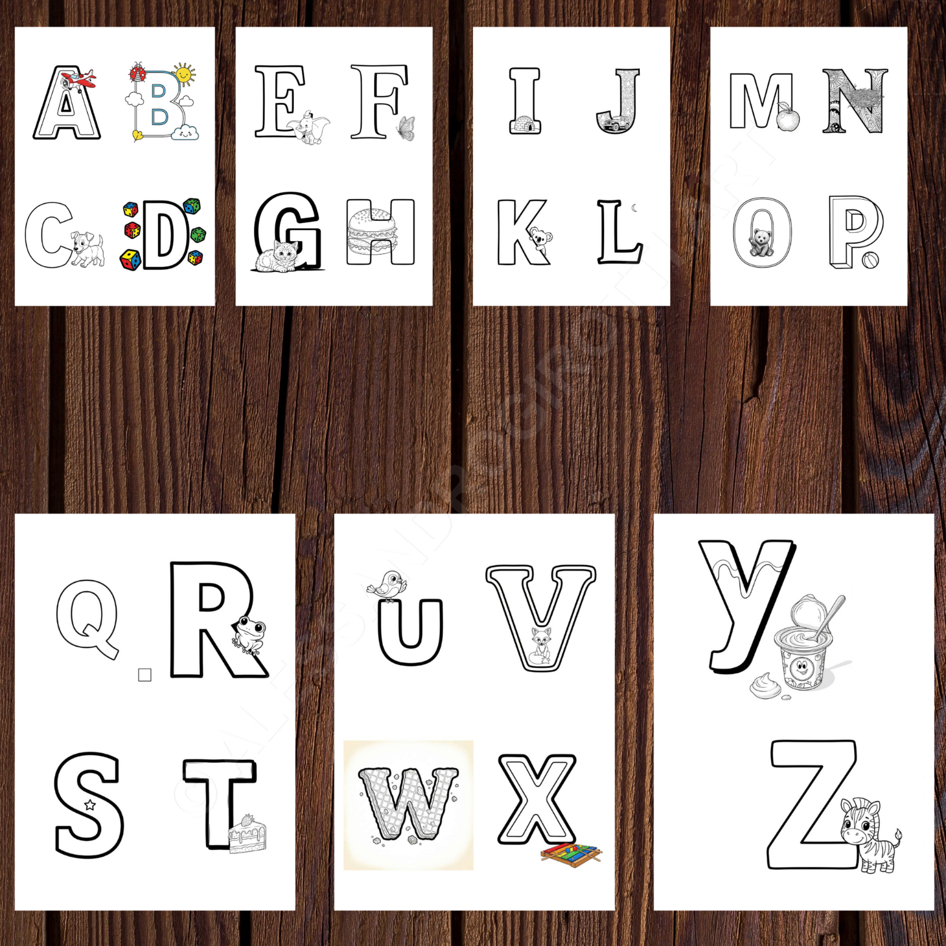 alfabeto da colorare 1 serie