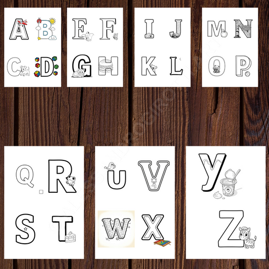 alfabeto da colorare 1 serie