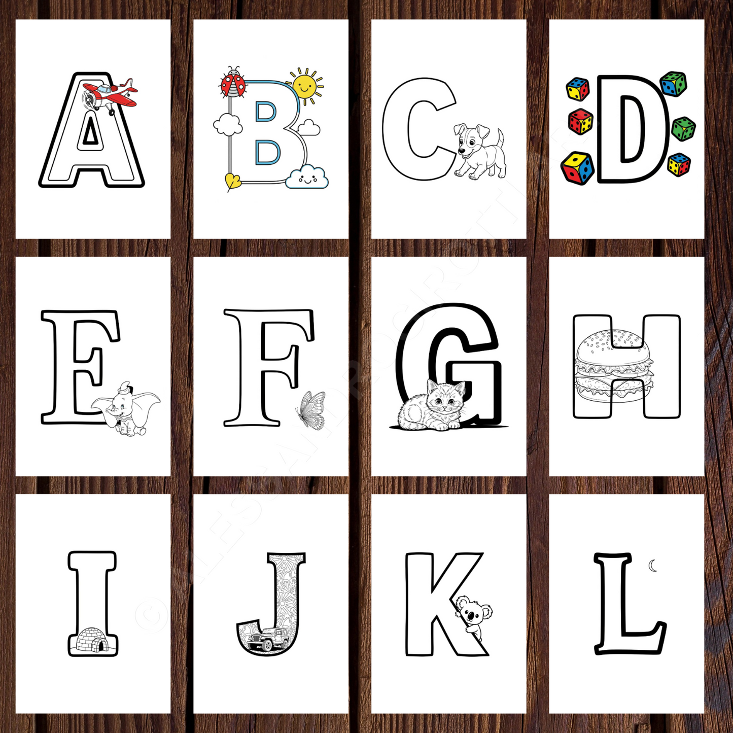 alfabeto da colorare 2 serie