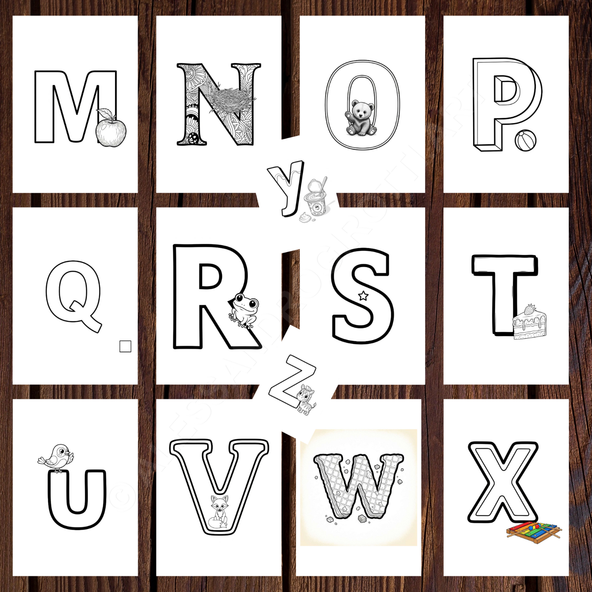 alfabeto da colorare 3 serie