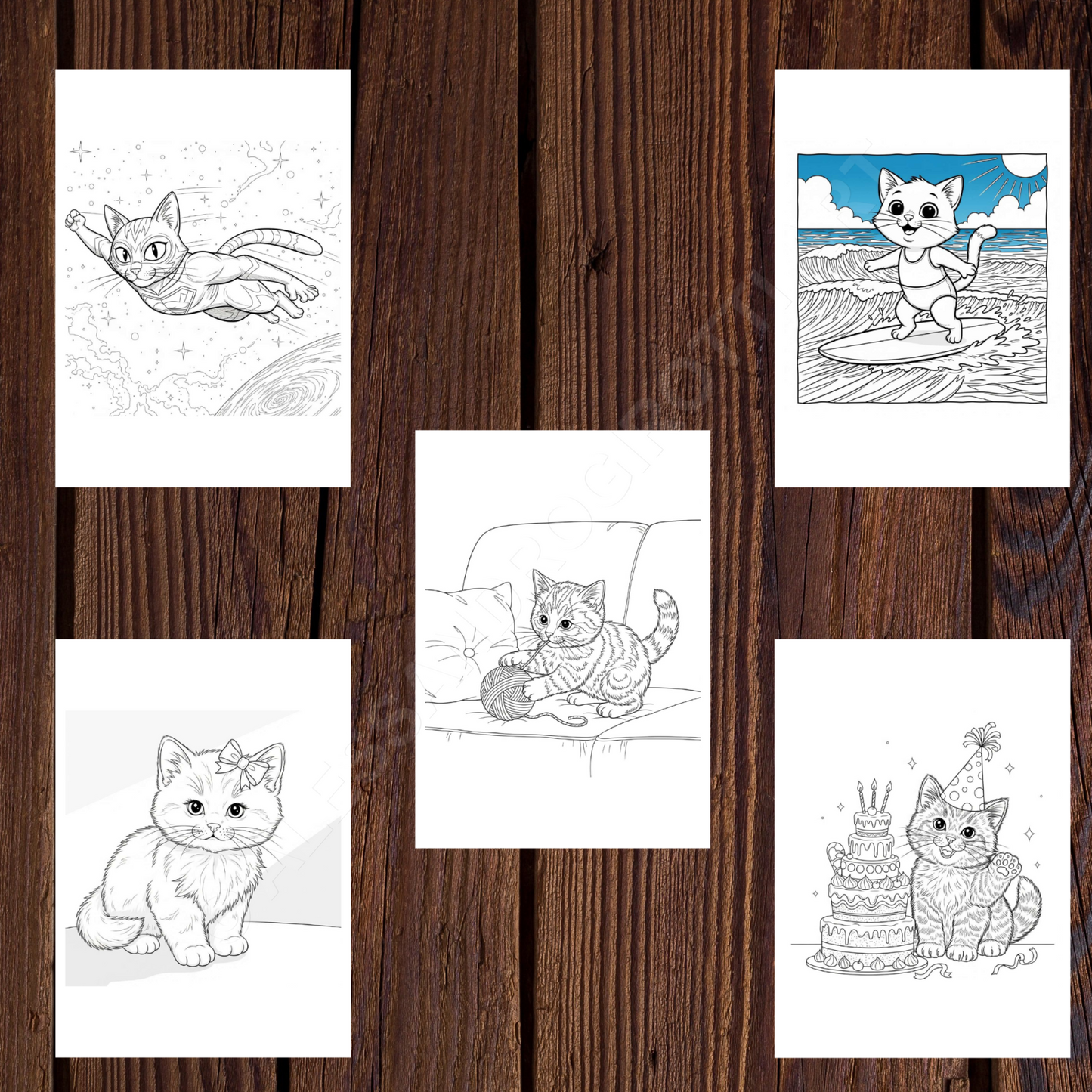 gatti da colorare 1 serie