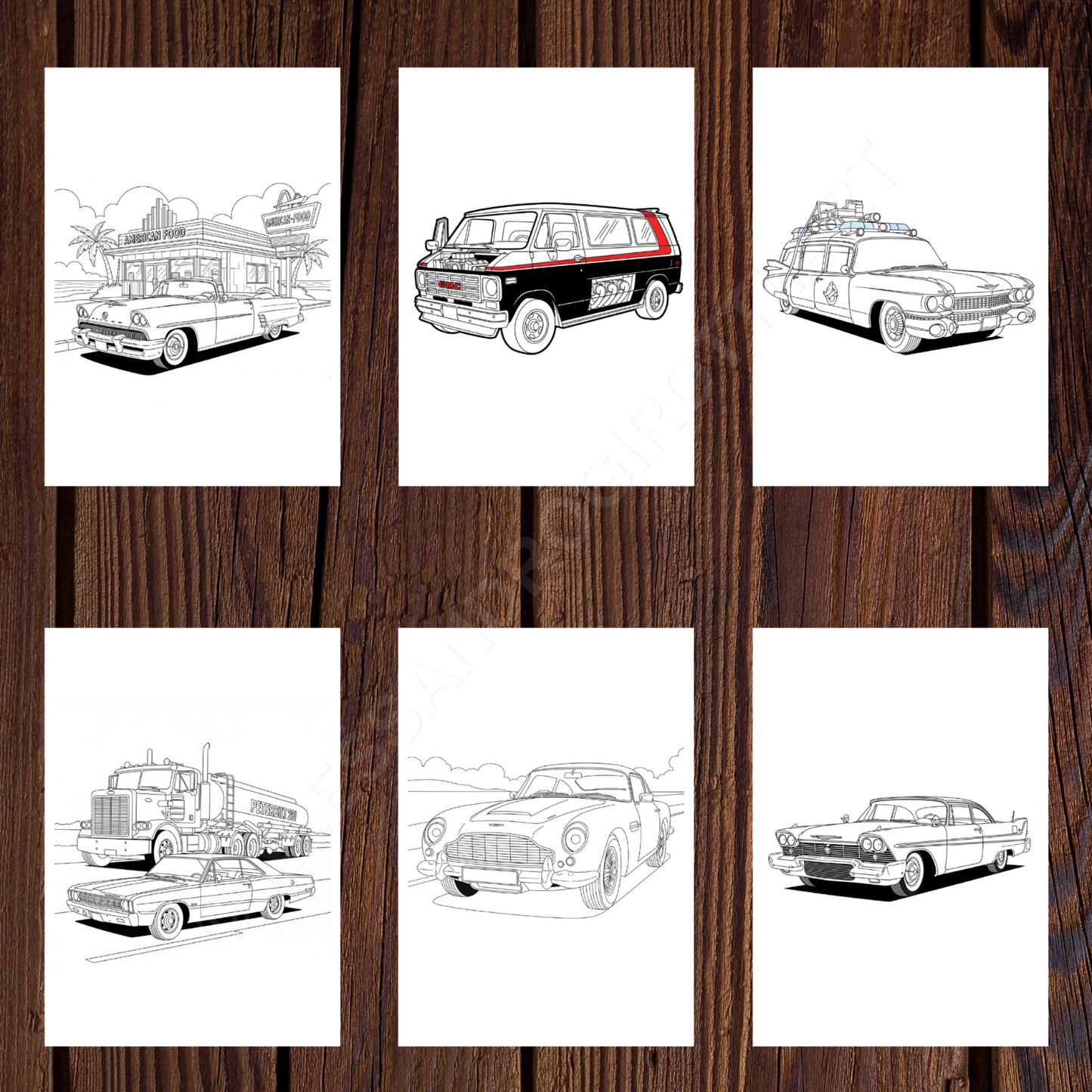 auto del cinema da colorare 2 serie