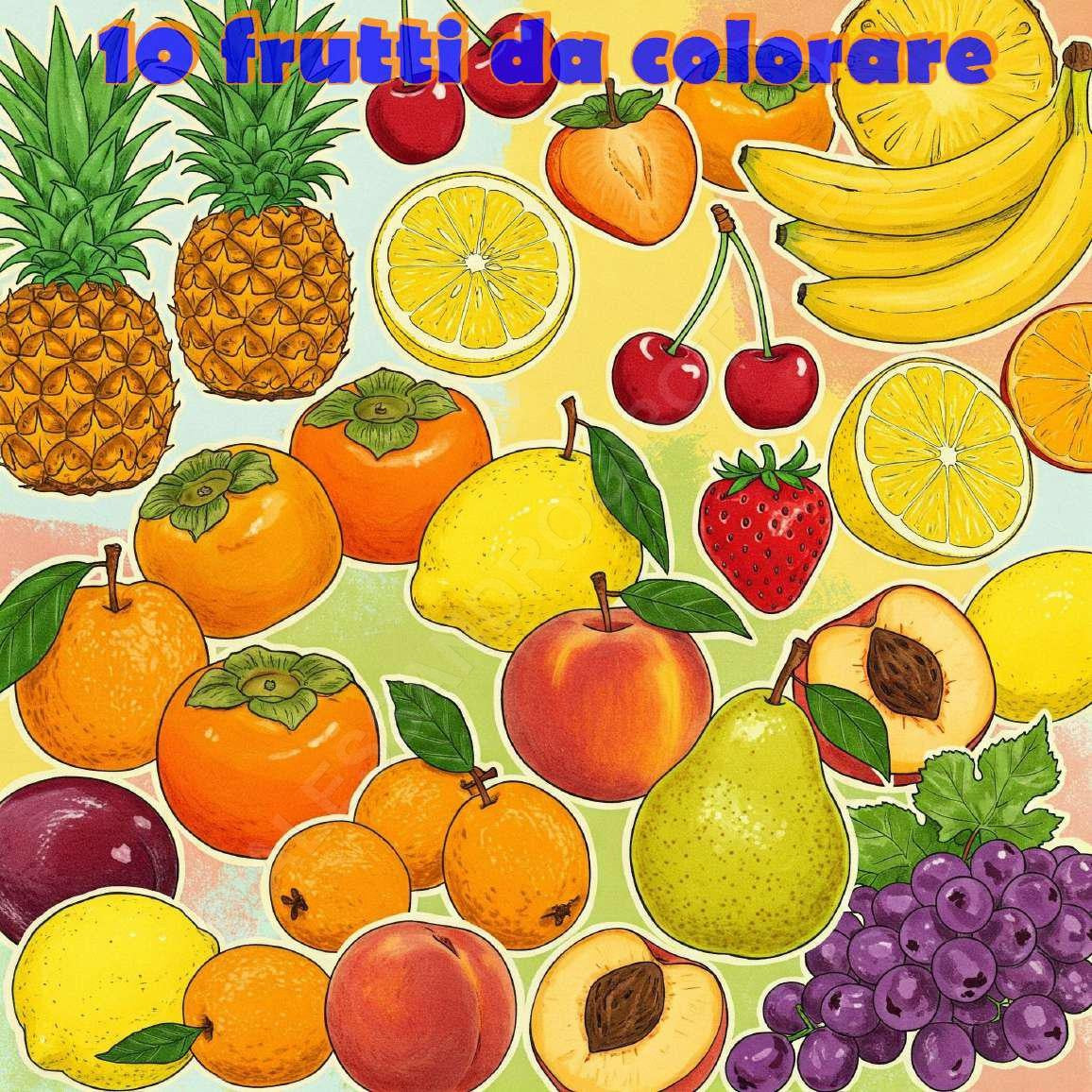 cover frutti da colorare