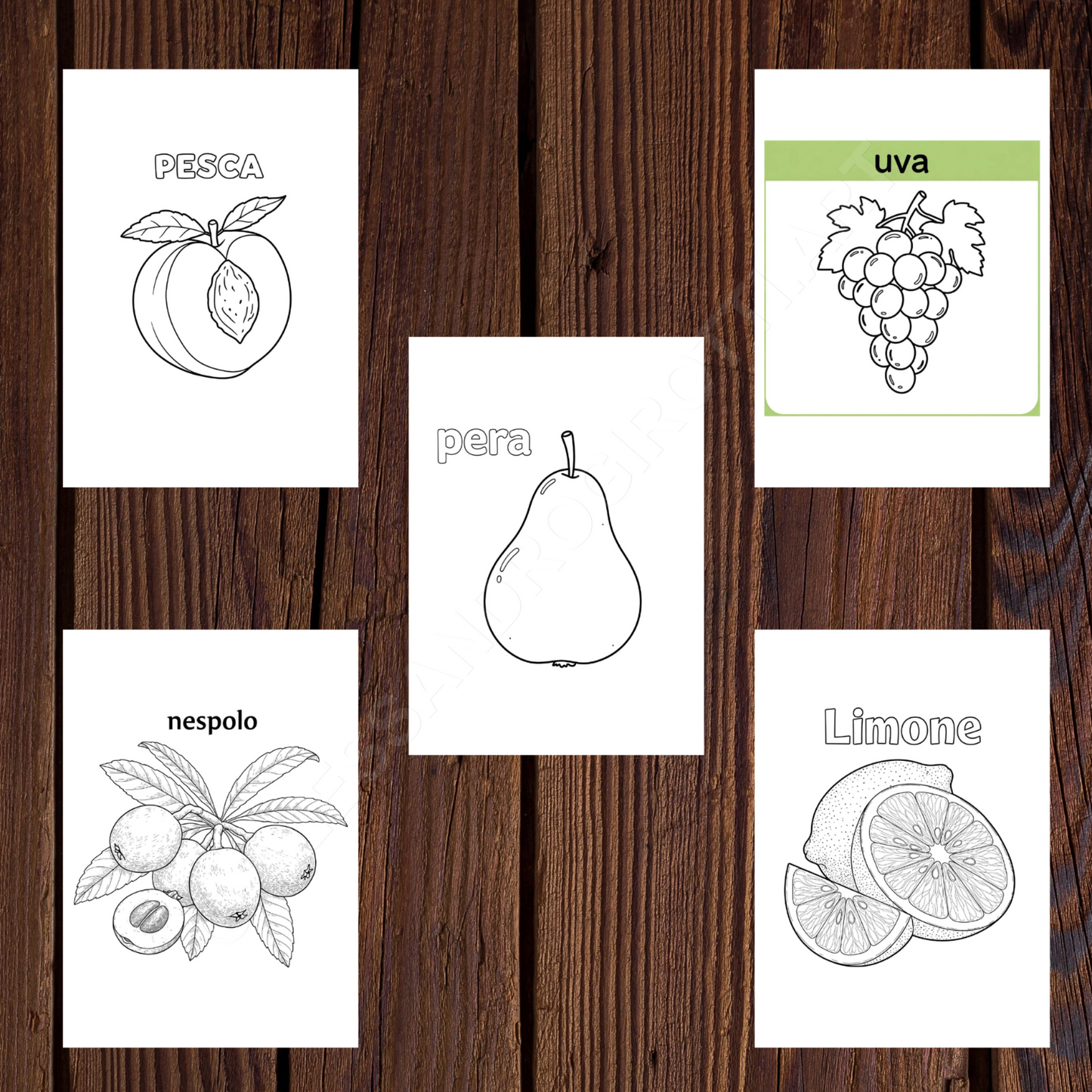 frutti da colorare 1 serie