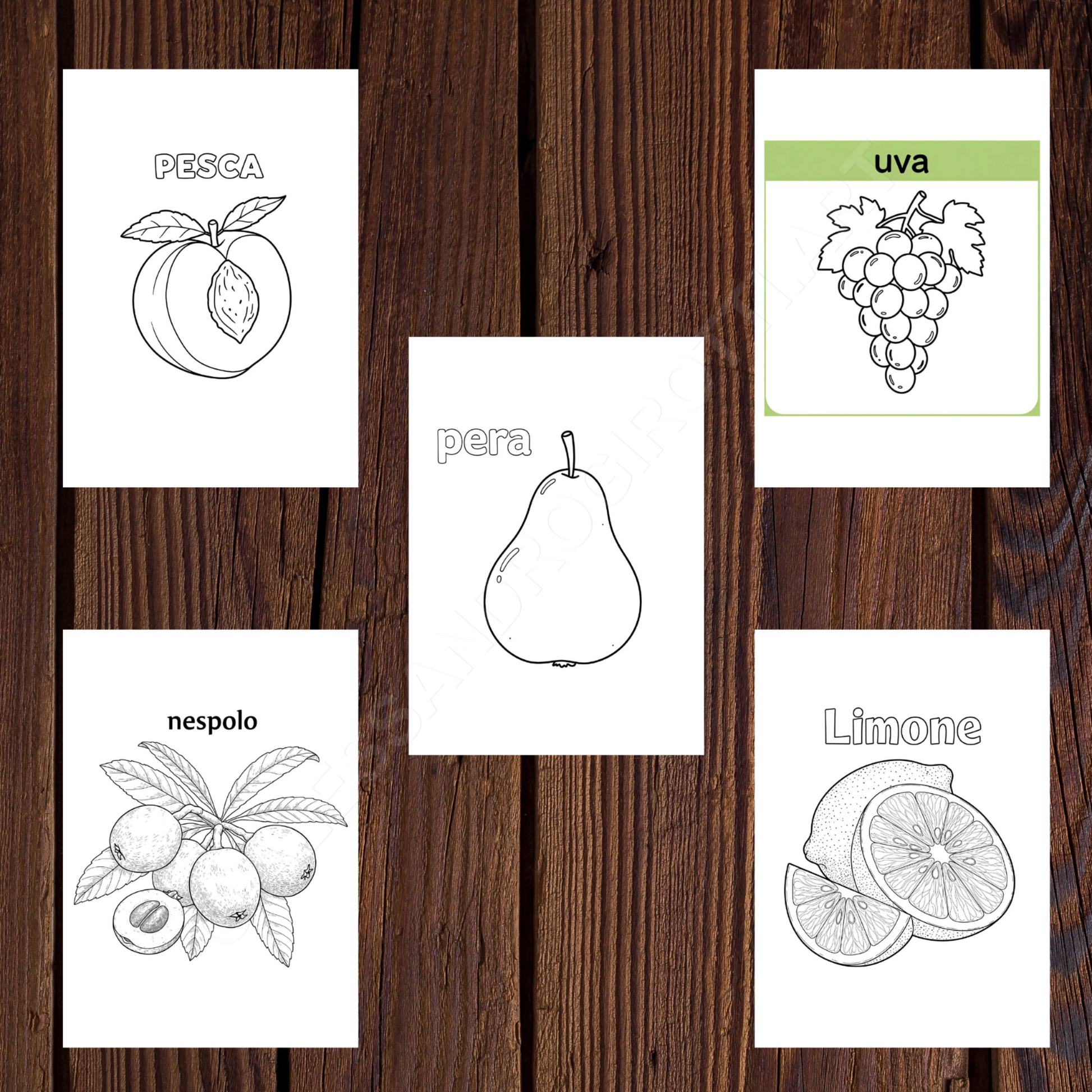 frutti da colorare 1 serie