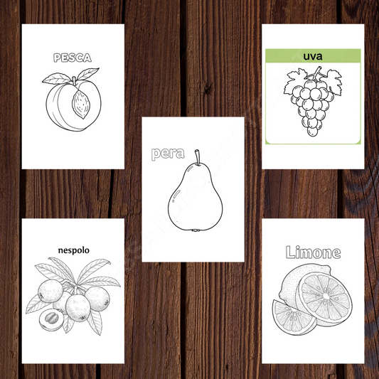 frutti da colorare 1 serie
