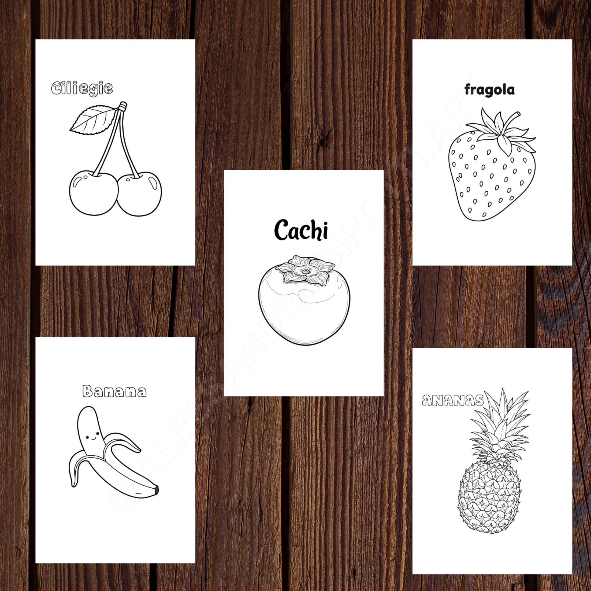 frutti da colorare 2 serie