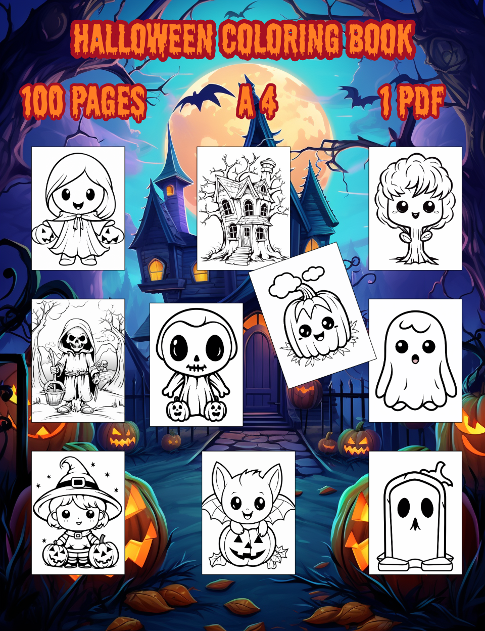 disegni halloween da colorare 3 serie