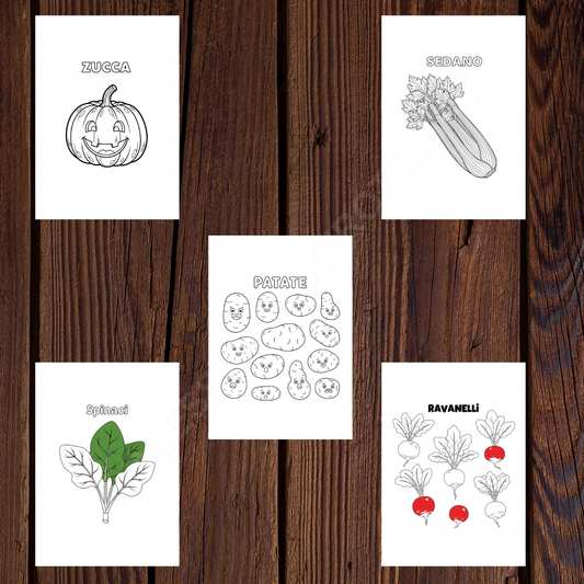 verdura da colorare 1 serie