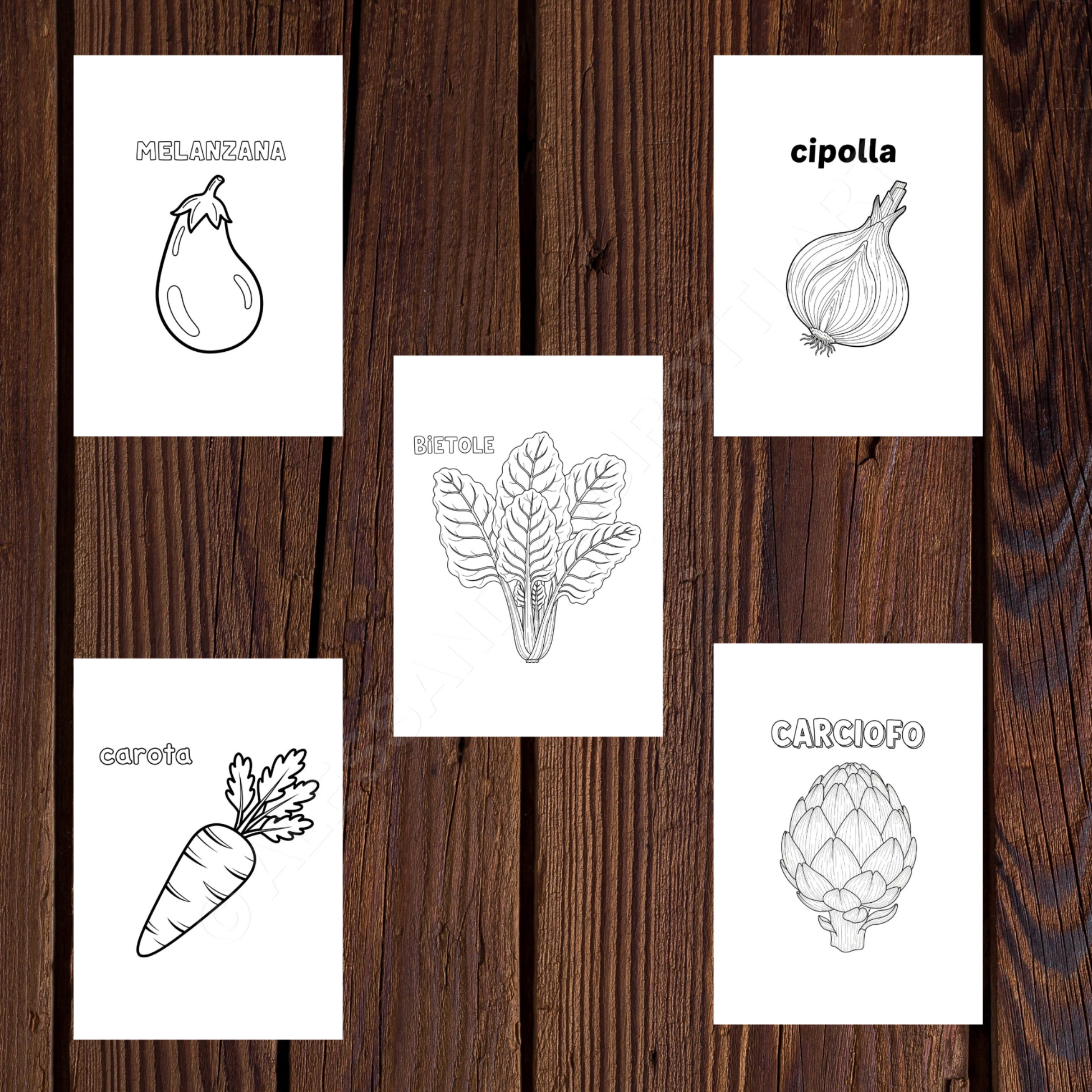 verdura da colorare 2 serie